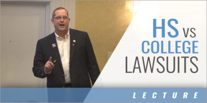 Lawsuit Variation Between the High School and Collegiate Levels