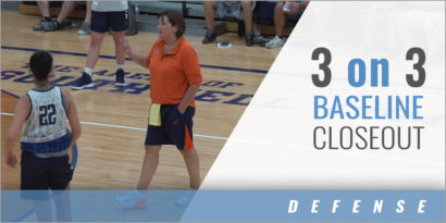 3 on 3 Baseline Closeout Drill
