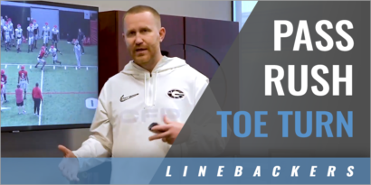 LB Pass Rush Toe Turn Drills